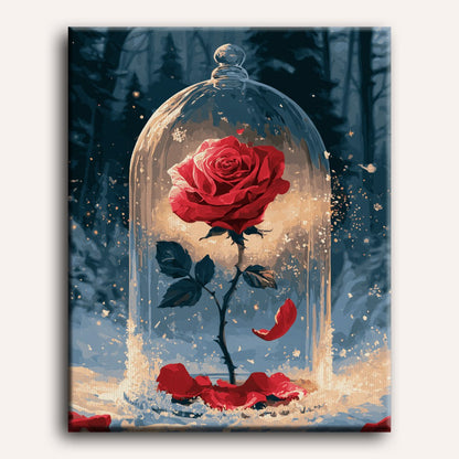 Rose Under Glass | Paint by Number