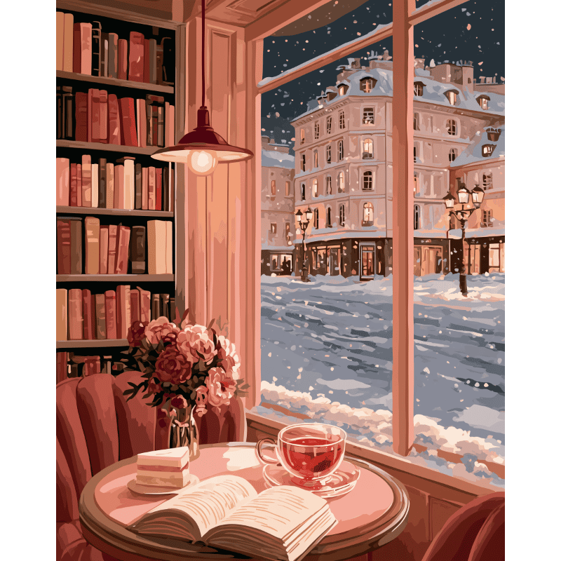 Angolo Lettura Rosato | Dipingi con i numeri