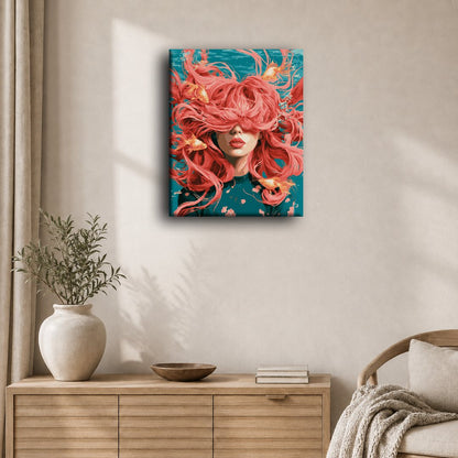 Capelli Rosa, Pinne Dorate | Dipingi con i numeri