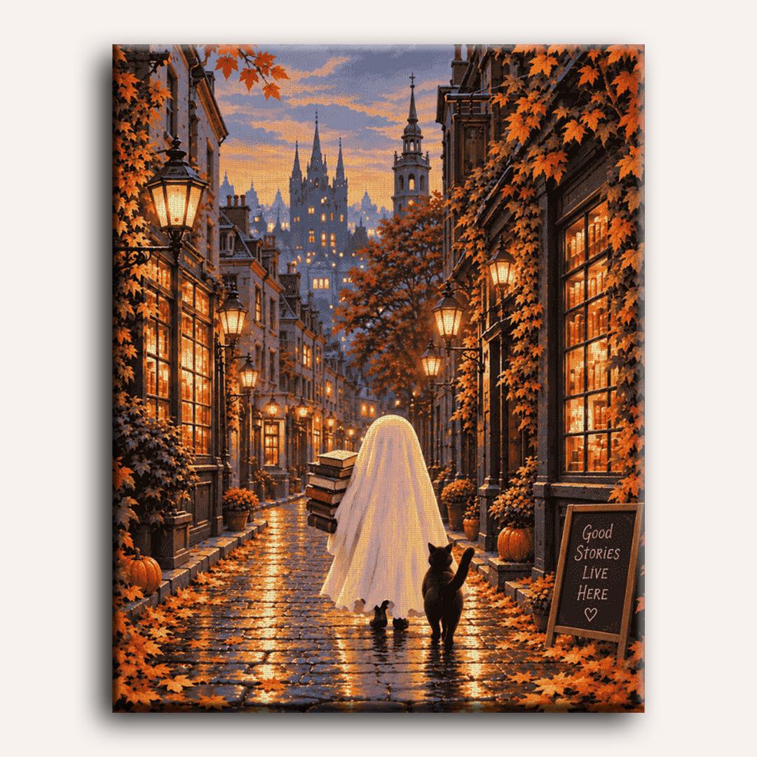 Ghost Walking Home | Paint by Number