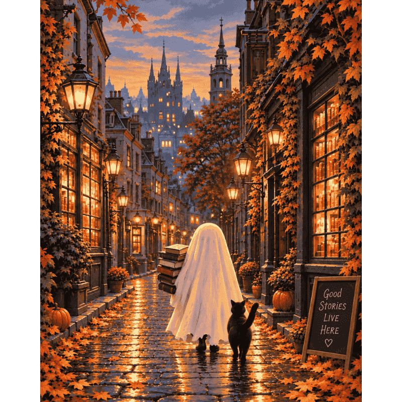 Ghost Walking Home | Paint by Number