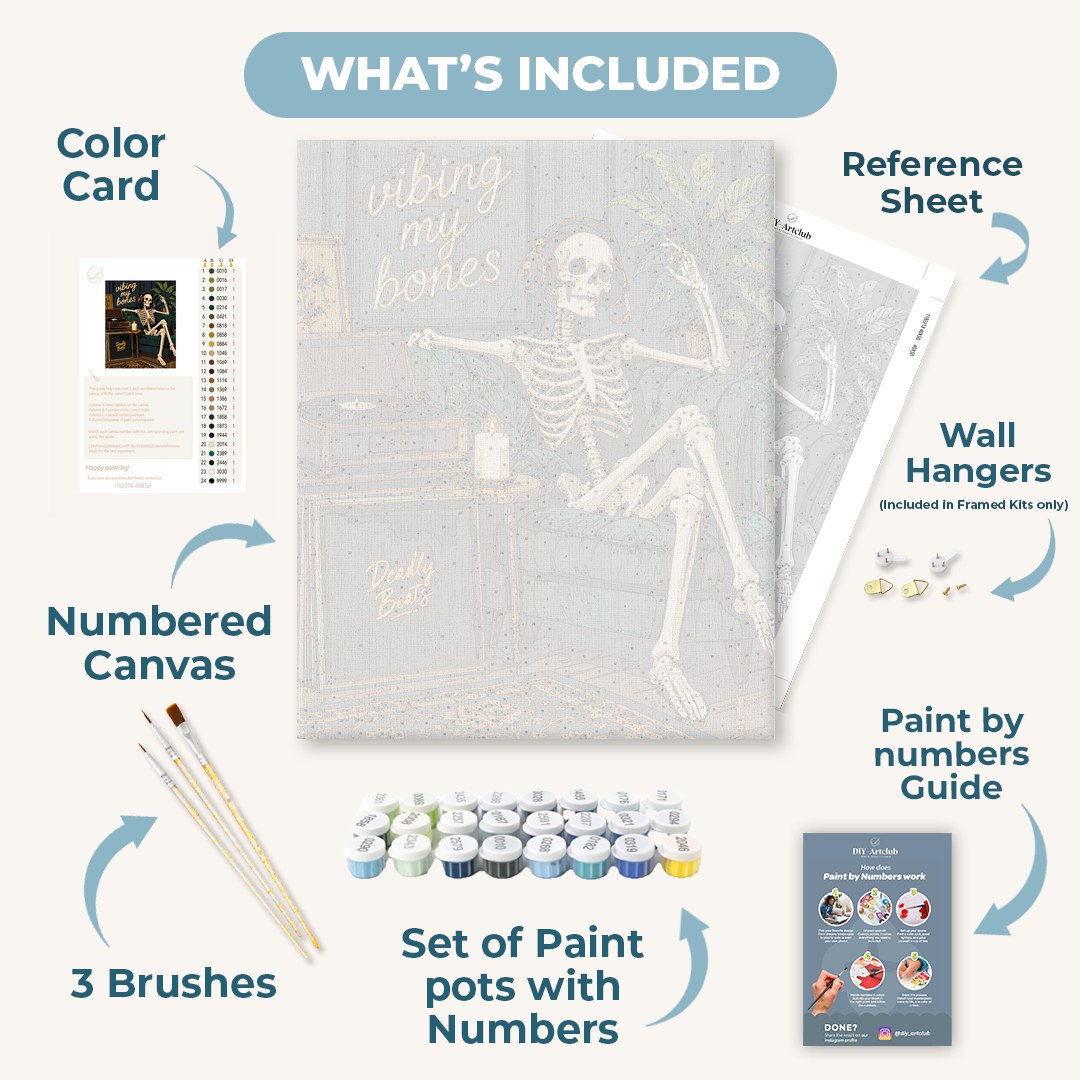 Skeleton's Vinyl Groove | Paint by Number