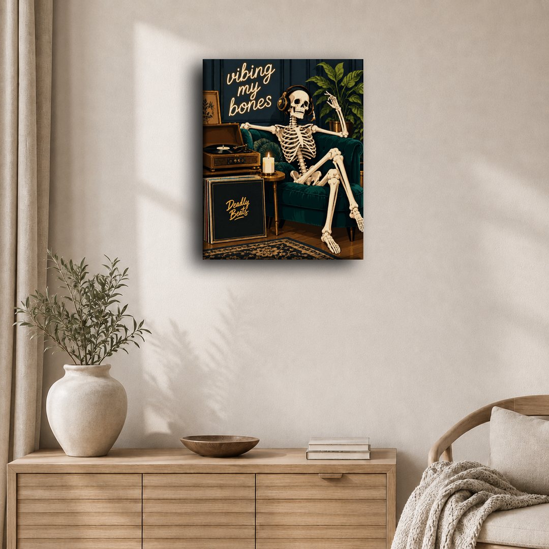 Skeleton's Vinyl Groove | Paint by Number