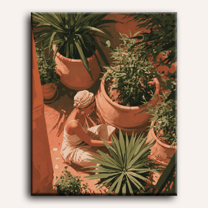 Terracotta Garden Corner | Paint by Number