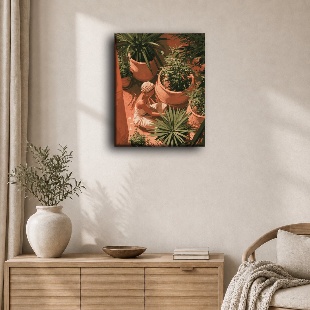 Terracotta Garden Corner | Paint by Number