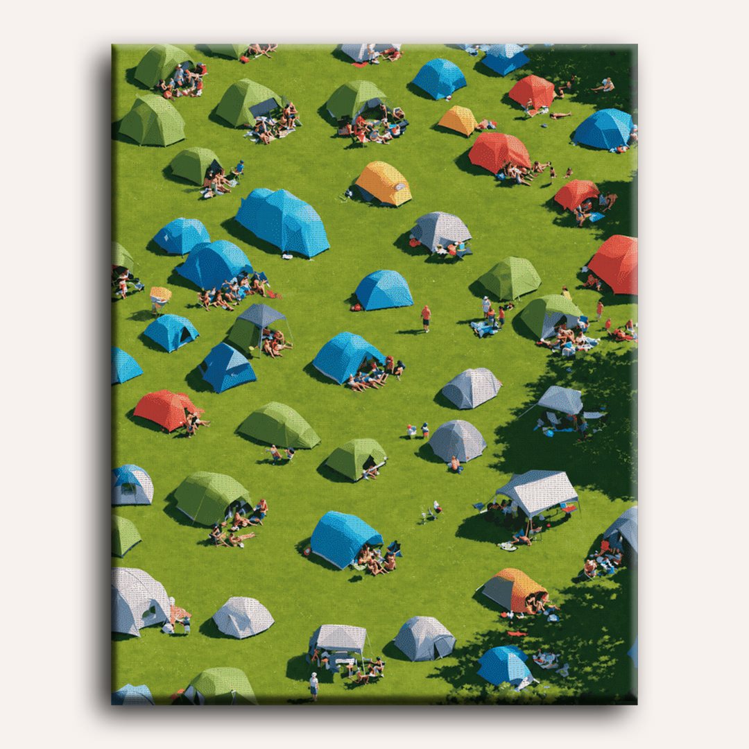 Festival Field From Above | Paint by Number