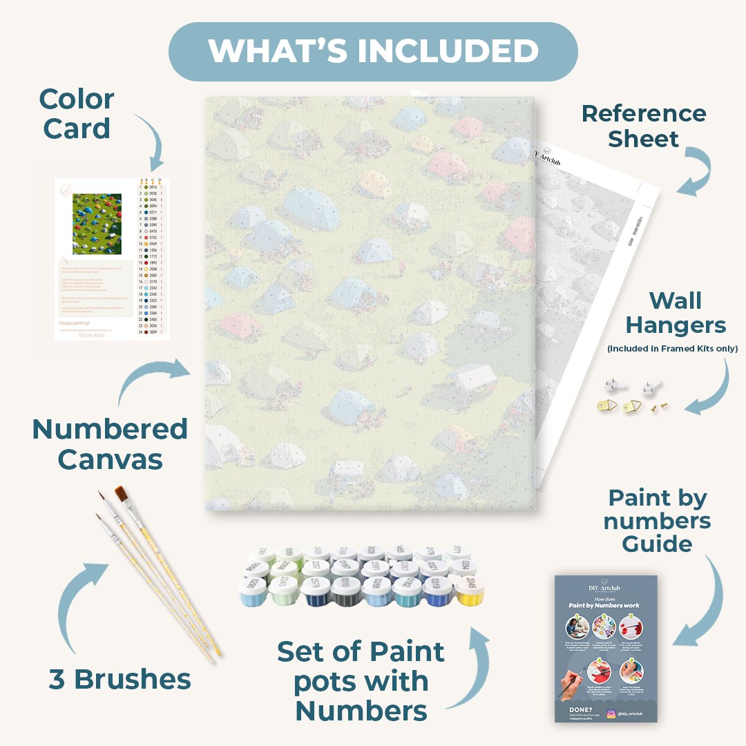 Festival Field From Above | Paint by Number