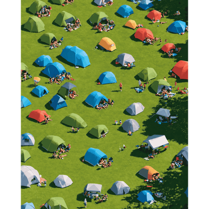 Festival Field From Above | Paint by Number