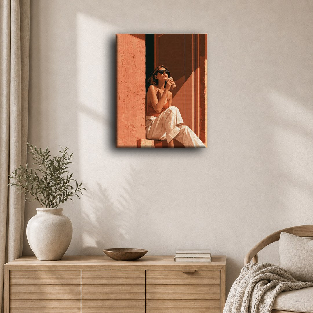 Sunlit Doorway Sip | Paint by Number