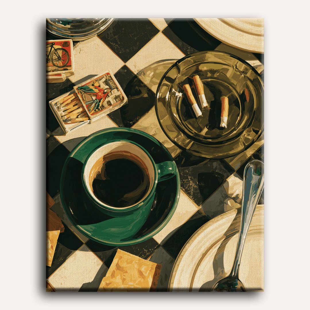 Espresso & askebeger | Maleri etter tall