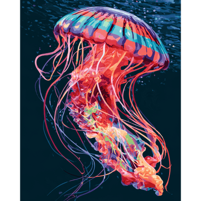 Neon Jellyfish | Paint by Number