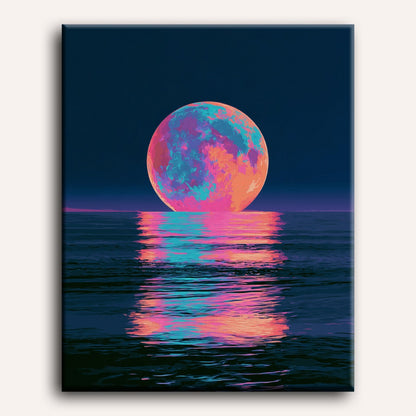 Technicolor Moonrise | Paint by Number