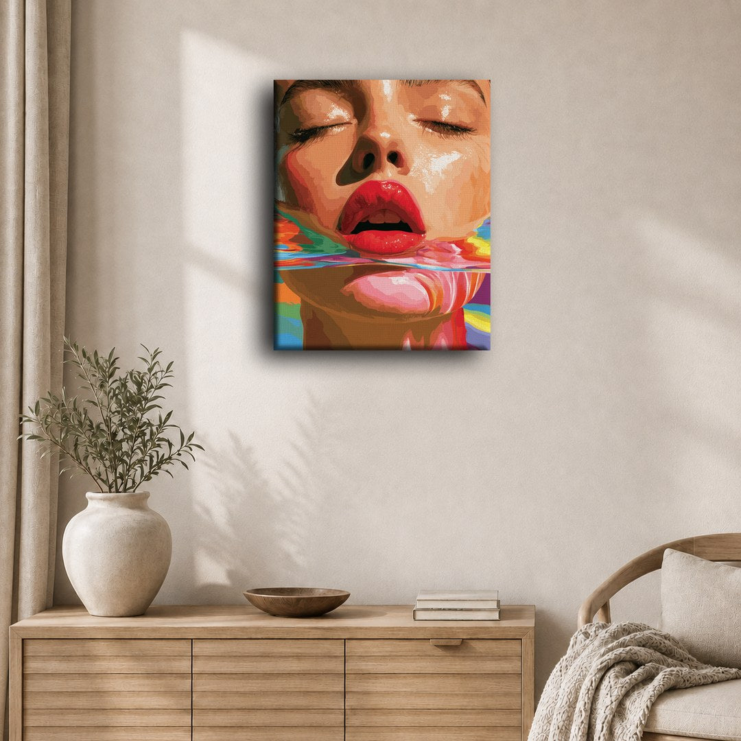 Labios iridiscentes | Pintar por números