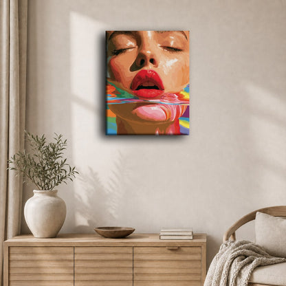 Labios iridiscentes | Pintar por números