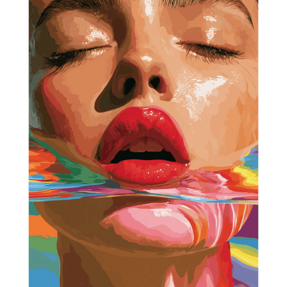 Labios iridiscentes | Pintar por números