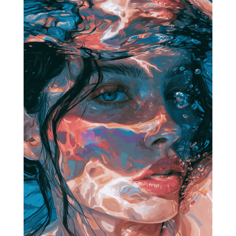 Burbujas y luz de prisma | Pintar por números