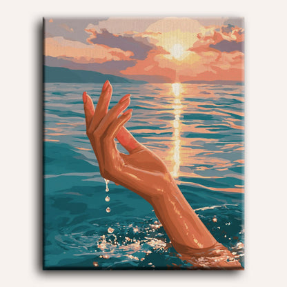 Yemas de los dedos al atardecer | Pintar por números