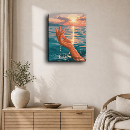 Yemas de los dedos al atardecer | Pintar por números