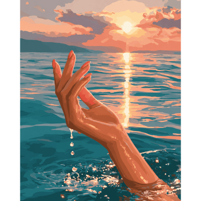 Yemas de los dedos al atardecer | Pintar por números