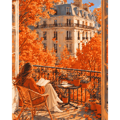 Balcone Arancio Bruciato | Dipingi con i numeri