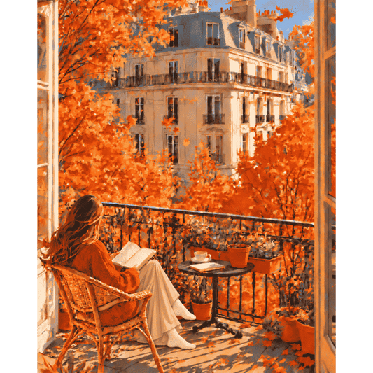 Balcone Arancio Bruciato | Dipingi con i numeri