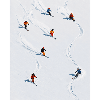 Huellas en nieve polvo | Pintar por números