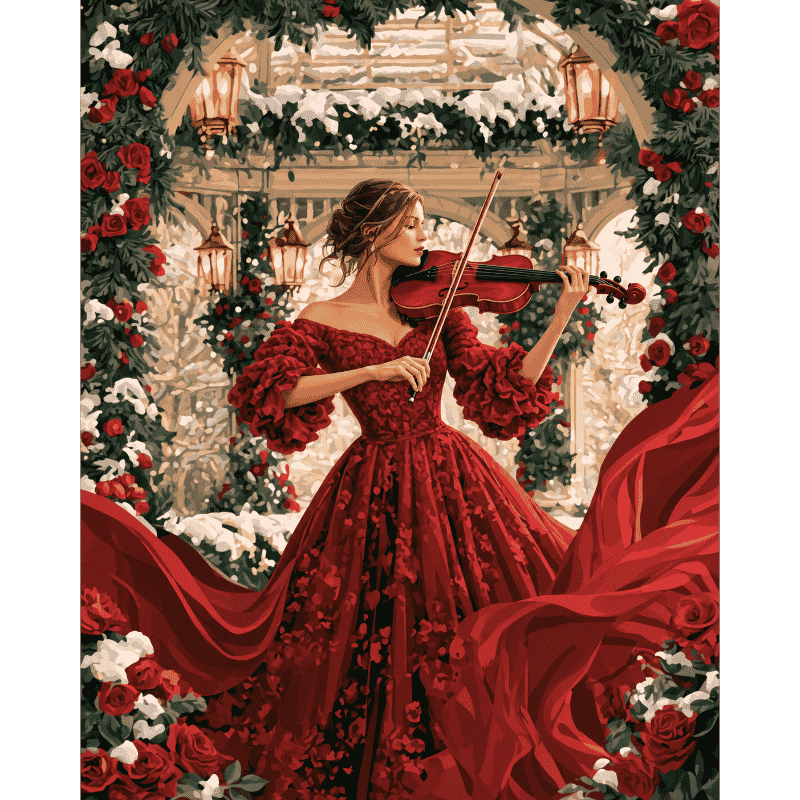 Serenata sotto l'Arco di Rose | Dipingi con i numeri