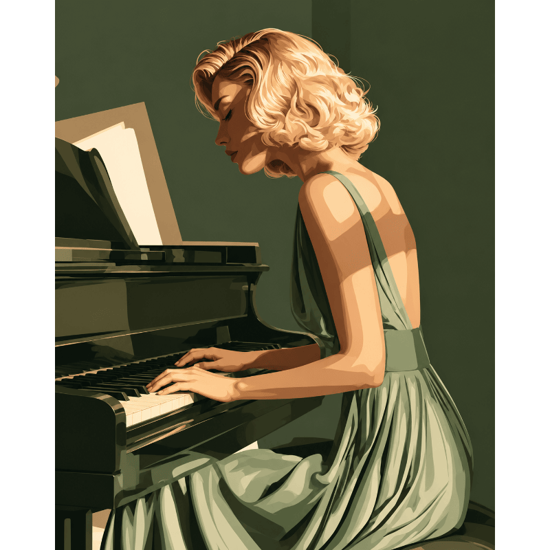 Keys in Sage Green | Paint by Number
