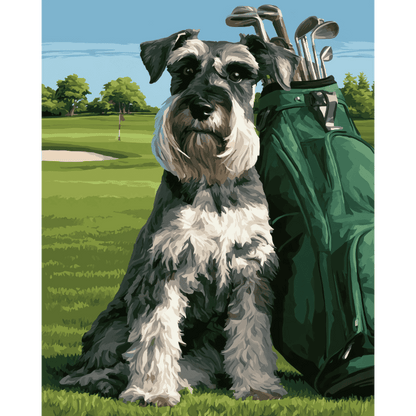Schnauzer sul Fairway | Dipingi con i numeri