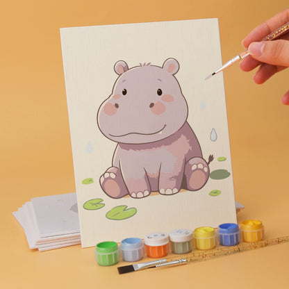 6 Wooden Board Mini Paintings – Baby Animal Friends