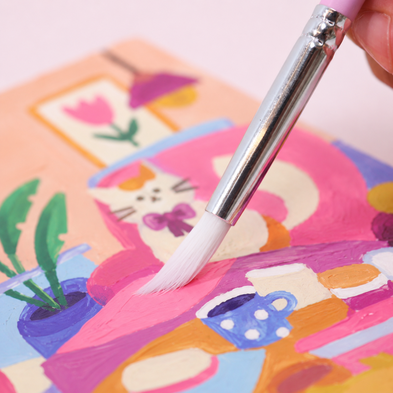 Premium Pink Brush Set | 6 Pieces