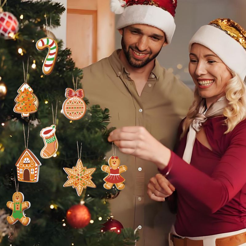 8 Christmas hangers - Gingerbread set