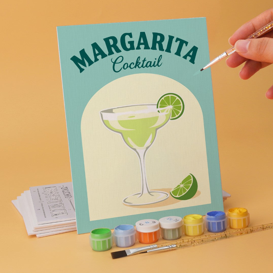 6 Wooden Board Mini Paintings – Colorful Cocktails