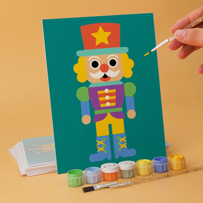 6 Wooden Board Mini Paintings – Nutcracker Parade Set