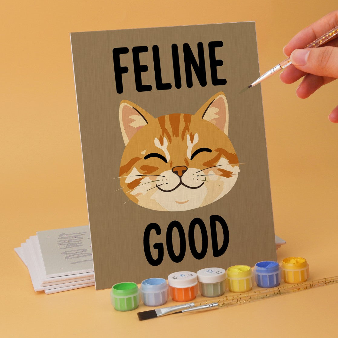 6 Wooden Board Mini Paintings – Cattitude Quotes