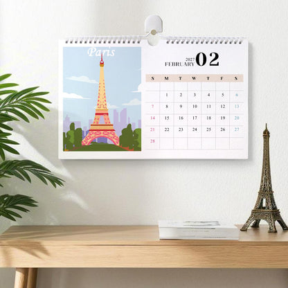 Paint by Numbers Calendar 2027 | Famous Landmarks Edition