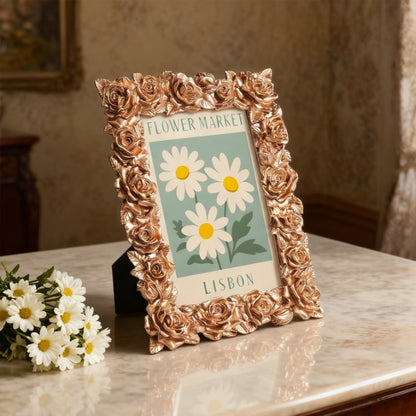 Mini Painting with Picture Frame – Flower Market Lisbon