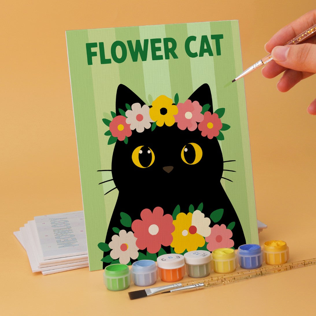 6 Wooden Board Mini Paintings – Cat of All Trades