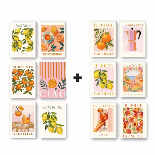 12 Mini Paintings | La Dolce Vita Bundle - Paint by numbers