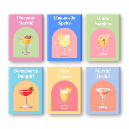 6 Mini Paintings - Summer Vibes Cocktail Set-Paint by numbers