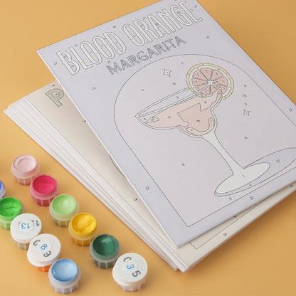 6 Wooden Board Mini Paintings – Colorful Cocktails