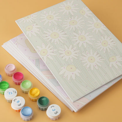 6 Wooden Board Mini Paintings – Bold Blooms