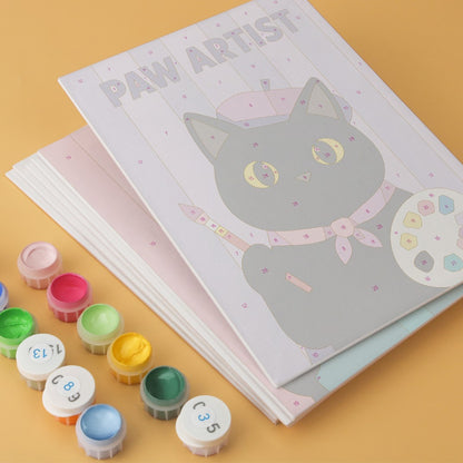 6 Wooden Board Mini Paintings – Cat of All Trades