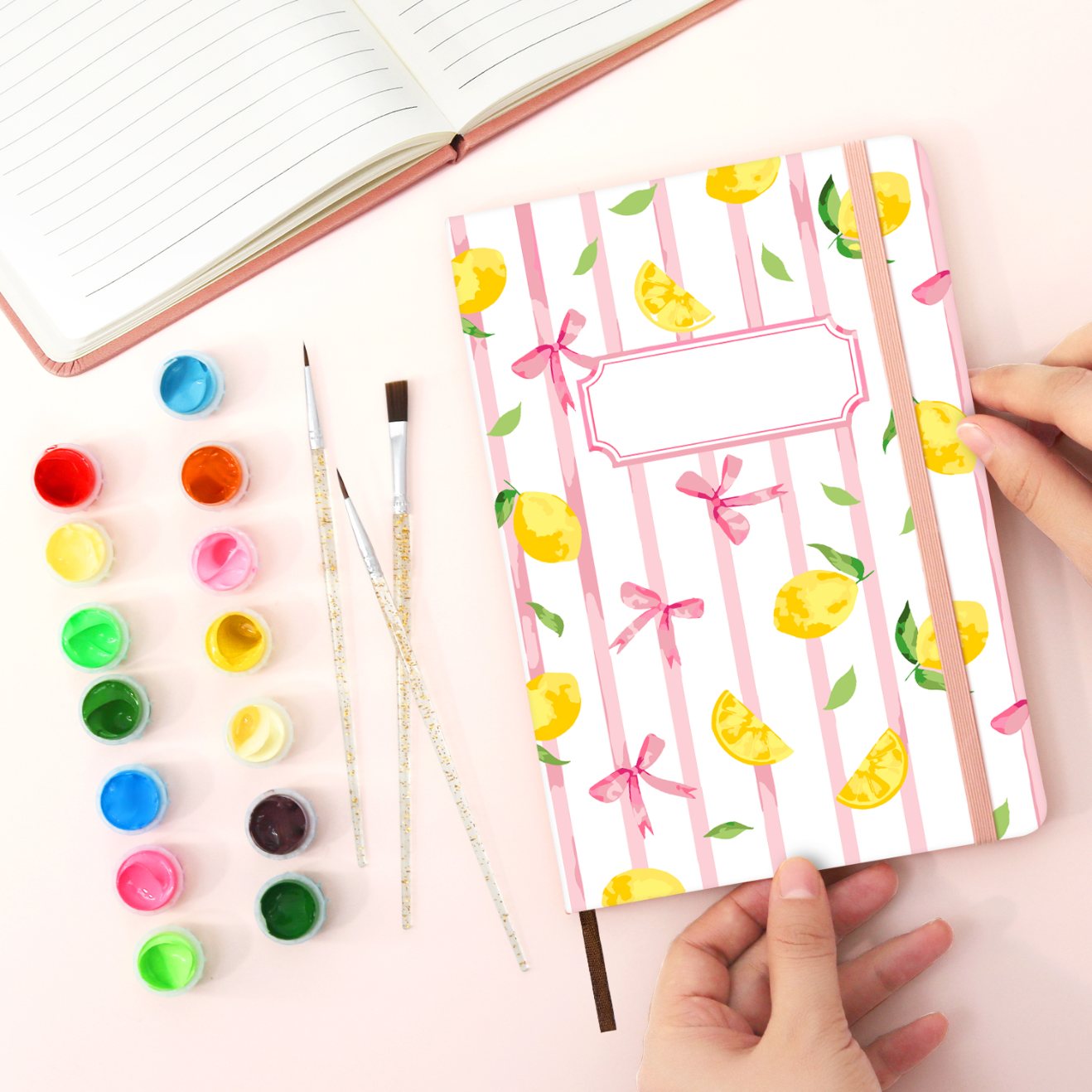 Paint by Number Notebook - Lemon Bows
