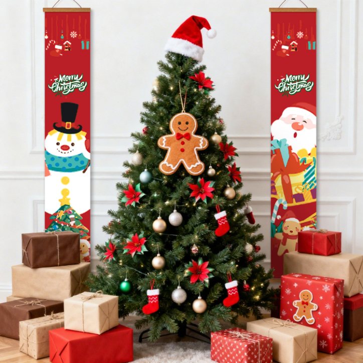 Paint-by-Number Door Panels – Santa & Snowman Set