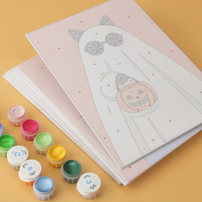 6 Wooden Board Mini Paintings – Cozy Cat Sason