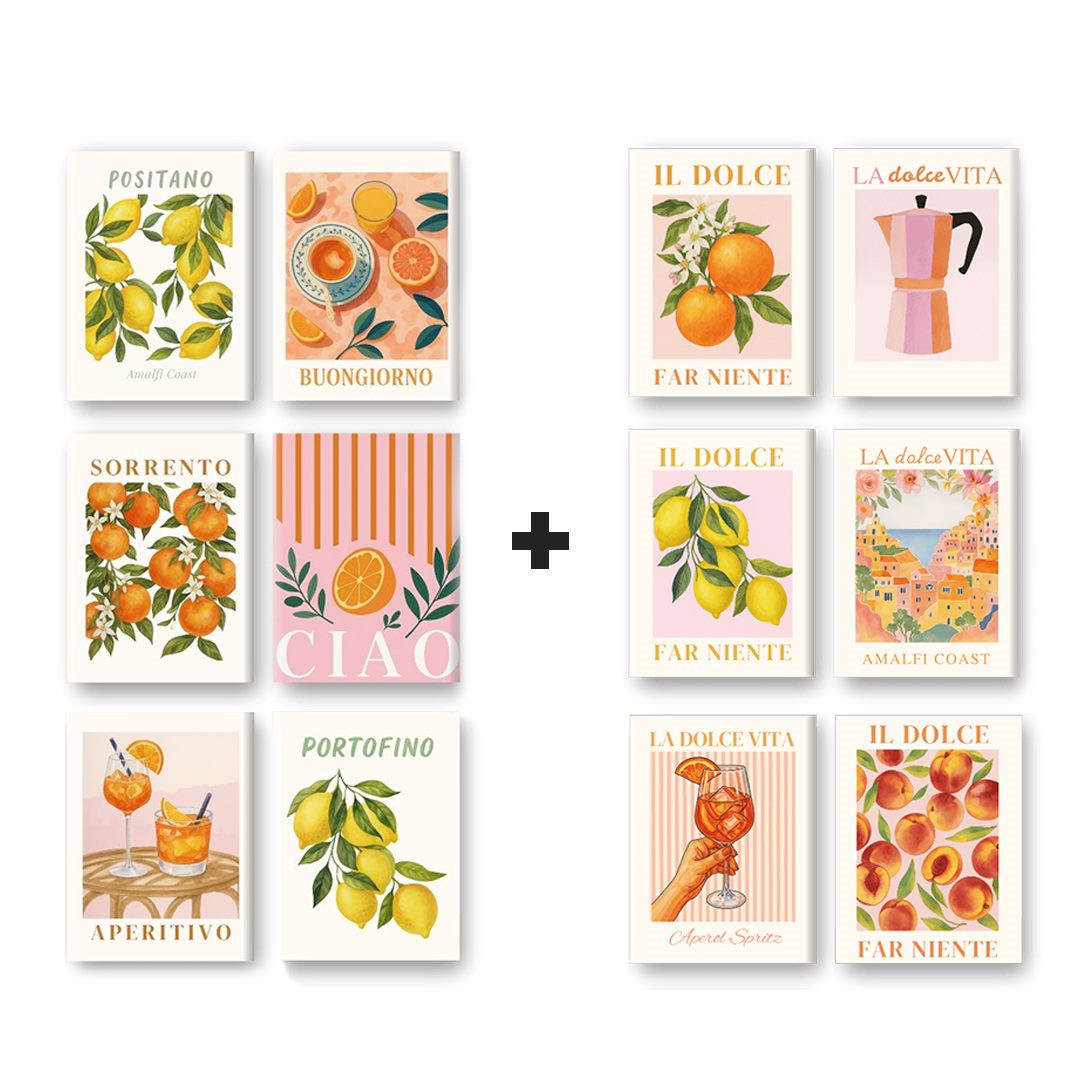 12 Mini Paintings | La Dolce Vita Bundle- Paint by Numbers