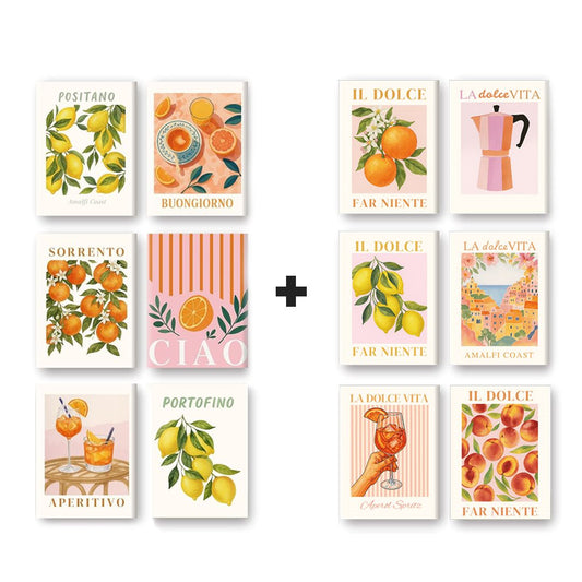 12 Mini Paintings | La Dolce Vita Bundle- Paint by Numbers