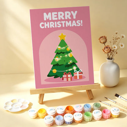 6 Wooden Board Mini Paintings – Holiday Wishes
