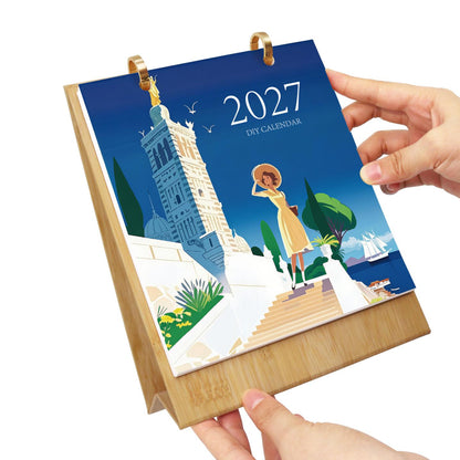 2027 Paint by Numbers Desk Calendar | World Trip Edition